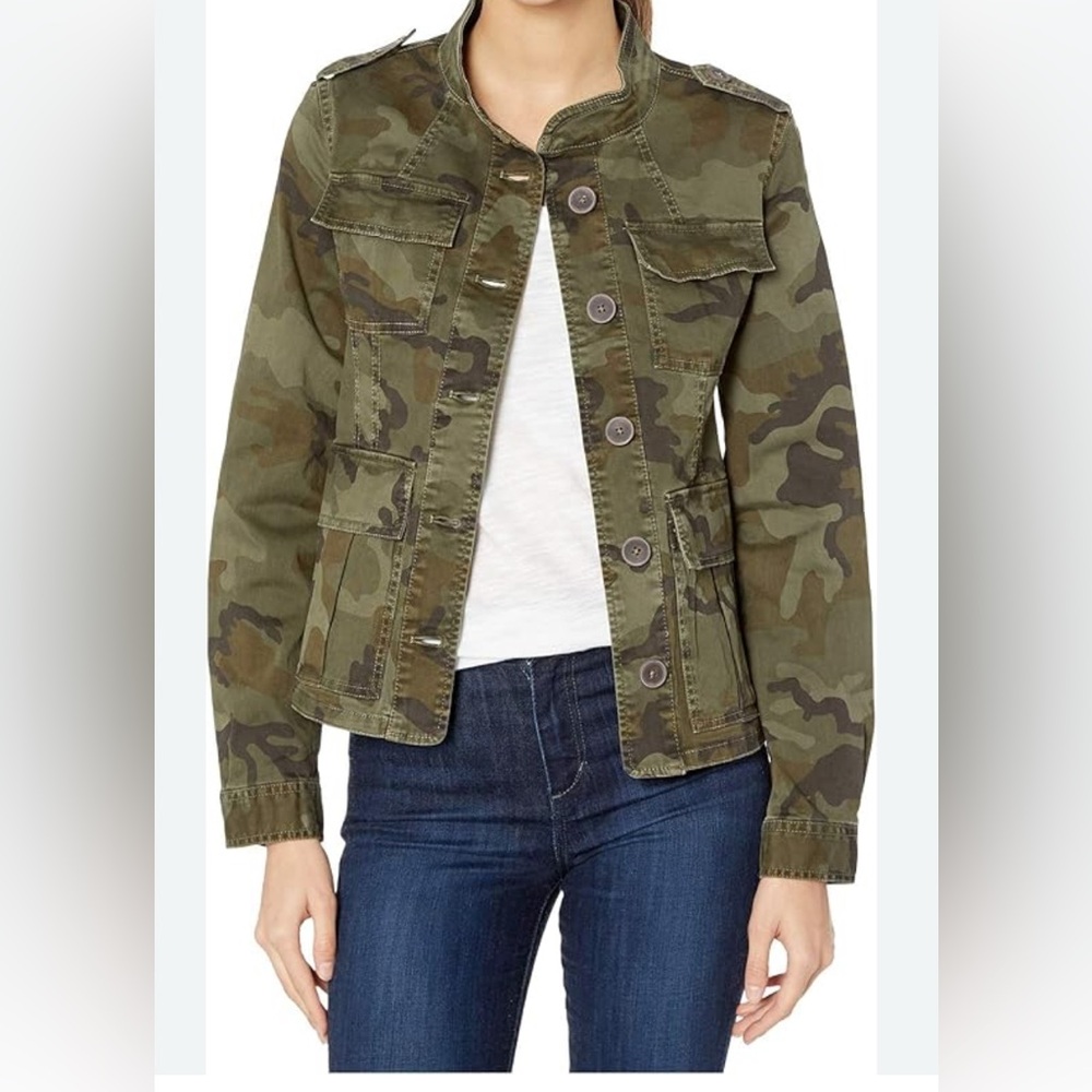 Sanctuary Womens Sacred Valley Lightweight Camo Military Jacket Green, size S